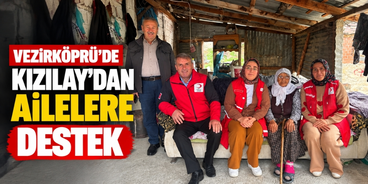 Vezirköprü’de Kızılay’dan Ailelere Destek