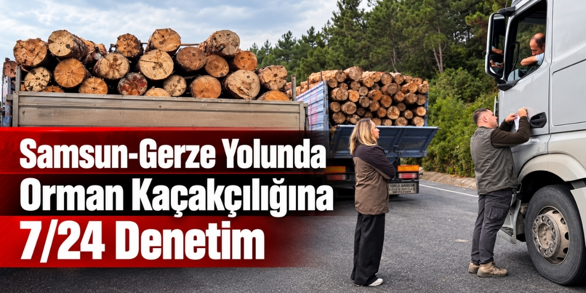 Samsun-Gerze Yolunda Orman Kaçakçılığına 7/24 Denetim