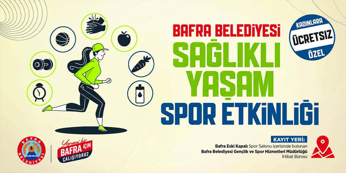 Bafra’da Kadınlara Ücretsiz Spor İmkânı Kayıtlar Devam Ediyor