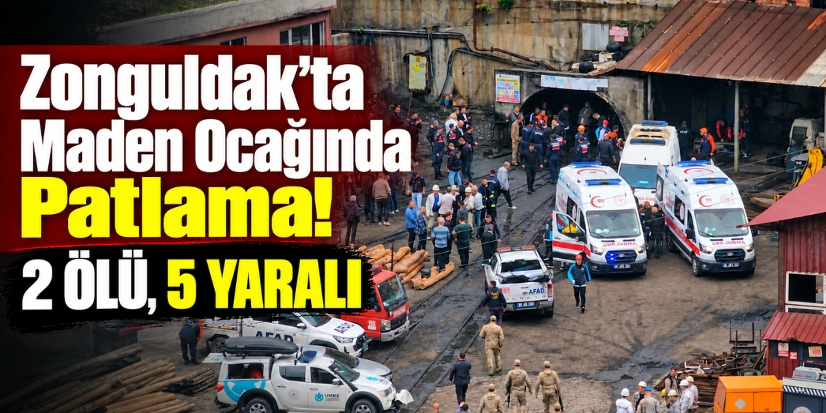 Zonguldak’ta Maden Ocağında Patlama! 2 Ölü, 5 Yaralı