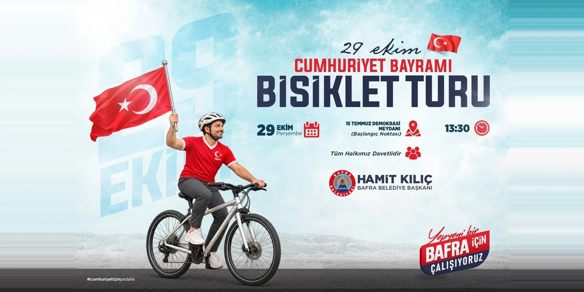 Bafra’da Pedallar Cumhuriyet Coşkusu ile Dönecek