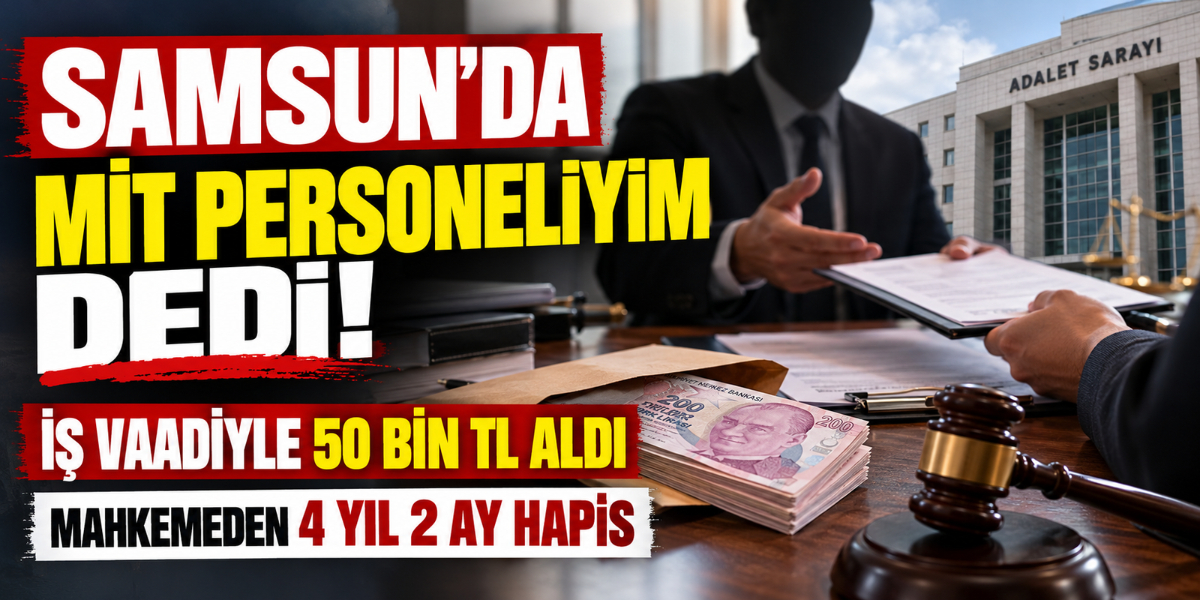 Samsun’da MİT Personeliyim Deyip İş Vaadiyle 50 Bin TL Aldı!