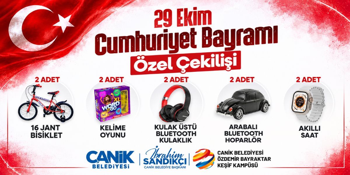 Canik Belediyesi’nden Cumhuriyet Bayramı’na özel çekiliş