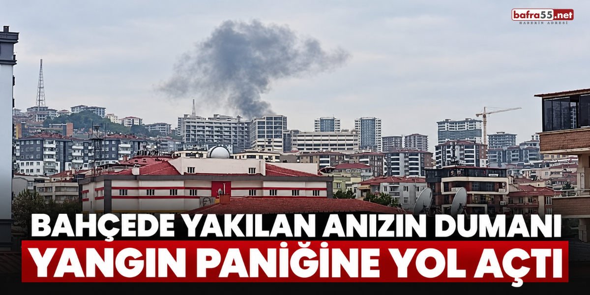 Bahçede Yakılan Anızın Dumanı Yangın Paniğine Yol Açtı