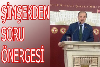 MHP Samsun Milletvekili Cemalettin ŞİMŞEK ten Başbakana soru önergesi‏