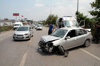 SAMSUN’DA TRAFİK KAZASI: 1 YARALI