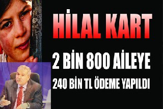 HİLAL KART 2 BİN 800 AİLEYİ MUTLU EDİYOR