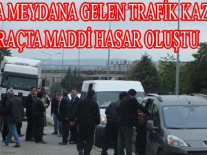 BAFRA'DAKİ TRAFİK KAZASINDA, 4 ARAÇ MADDİ HASAR GÖRDÜ