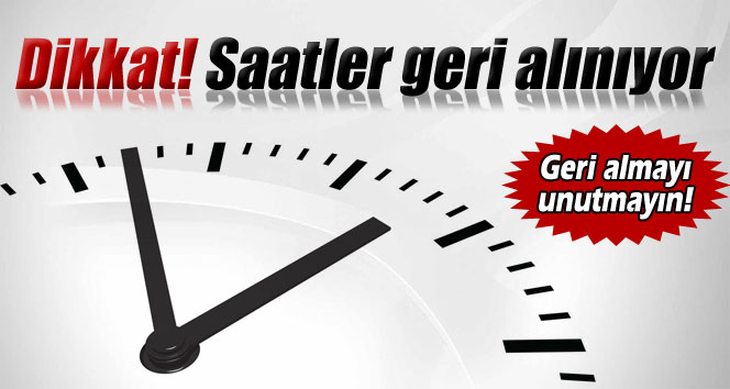 Saatler yarın gece geri alınacak!