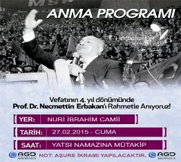 ERBAKAN HOCA  AGD TARAFINDAN DUALARLA ANILACAK