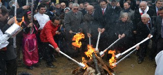 Nevruz Bayramı Kar Altında Kutlandı.