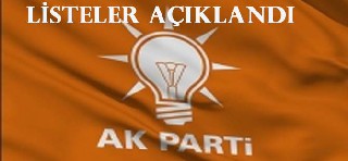 AK PARTİ ADAYLARI NETLEŞTİ.