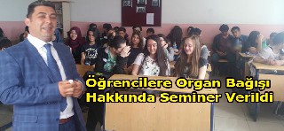 Fen Lisesi Öğrencilerine Organ Bağışı Semineri