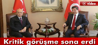 Davutoğlu Bahçeli görüşmesi bitti... hükümet k