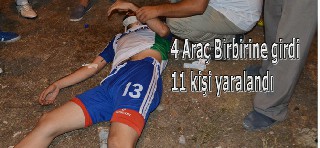 Bafra'da zincirleme kaza 11 Yaralı