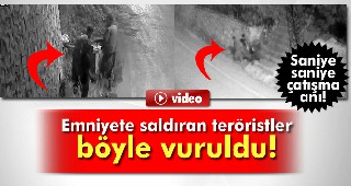 2 teröristin yaralandığı çatışma kamerada !