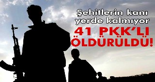 41 terörist öldürüldü!