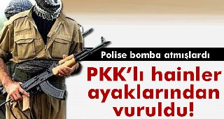 Polis bomba atan 5 kişiyi ayağından vurarak yakaladı