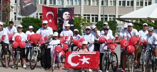 Bafra'da pedallar Zafer için çevirildi