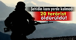 Hakkari'de 20 terörist öldürüldü