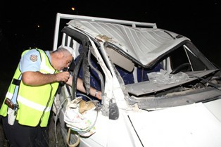 Canik'de trafik kazası 2 yaralı