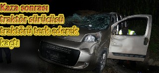 Traktöre arkadan çarptı 5 yaralı