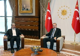 Cumhurbaşkanı Erdoğan, Hamas Siyasi Büro Şefi Meşal’i Kabul Etti