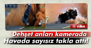 Havada sayısız takla attı!