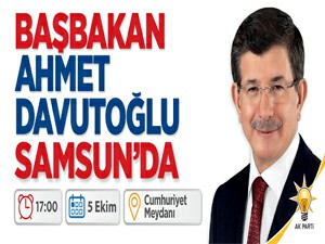 Başbakan Davutoğlu Samsun’a Geliyor