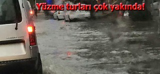 Bafra yağmura yine dayanamadı!