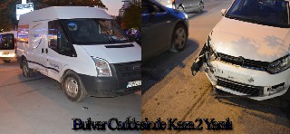 Bafra`da kaza 2 yaralı