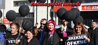 Kadına şiddet siyah balon ile kınandı