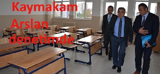 Kaymakam Halis Arslan inşaatları tamamlanan okulları denetledi