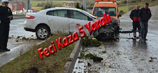 Sinop'ta Kaza 5 Yaralı