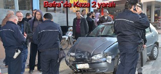 Bafra`da kaza 2 yaralı