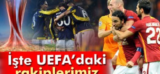 Rakiplerimiz belli oldu