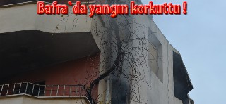 Bafra`da yangın korkuttu