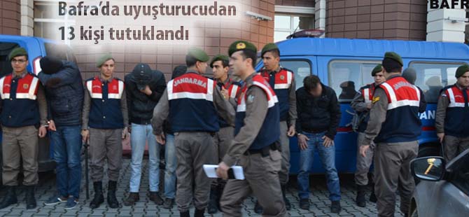 Bafra'da 13 kişi tutuklandı