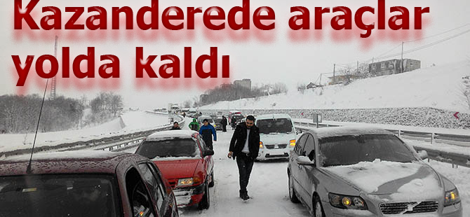 Kazandere`de yollar kilitlendi