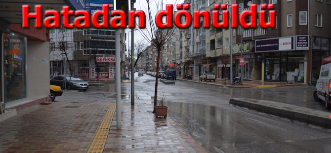 Hatadan dönüldü!