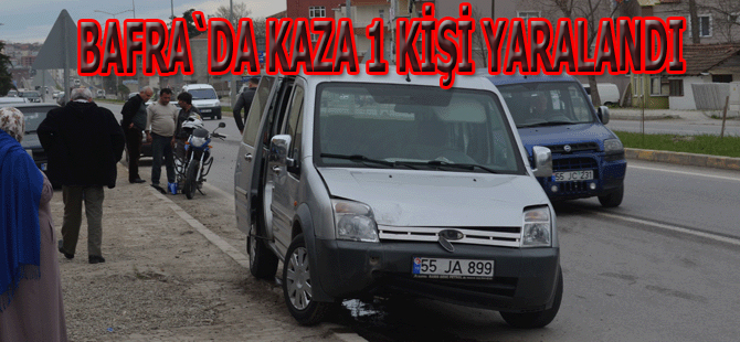 Bafra`da kaza 1 yaralı