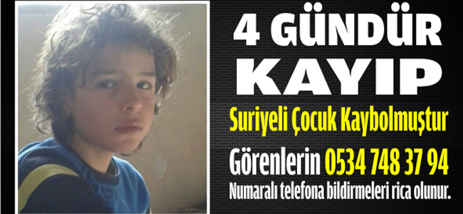 Bafra'da Kayıp Suriyeli Çocuk