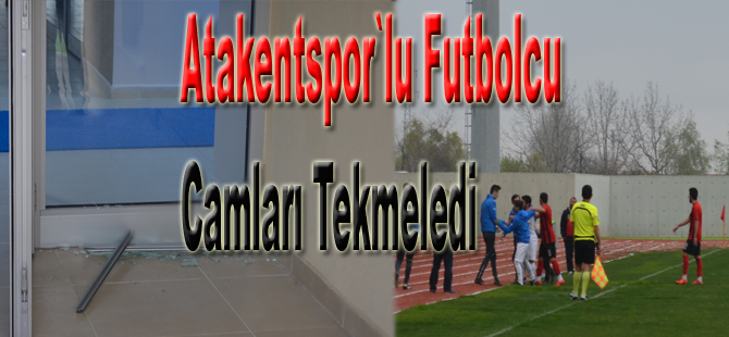 Futbolcu sinirini camdan çıkardı