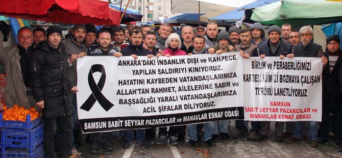 Samsunlu Pazarcılar Terörü kınadı