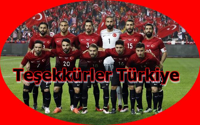 Teşekkürler Türkiye