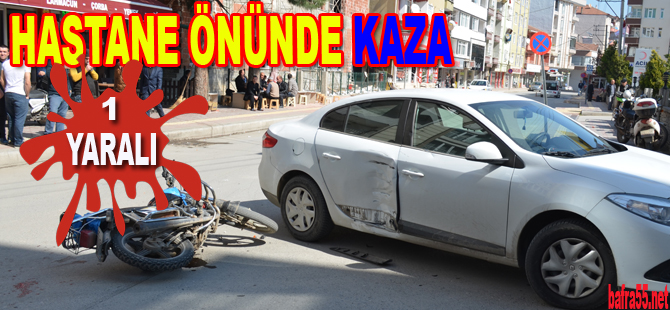 Hastane önünde kaza