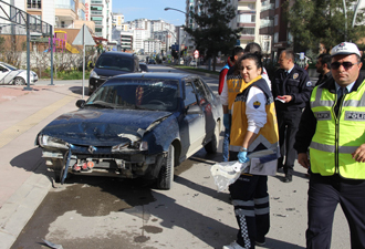 Samsun'da trafik kazası : 1 yaralı
