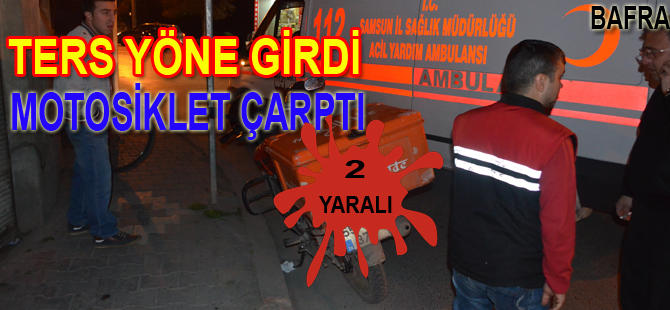 Bafra`da kaza : 2 yaralı