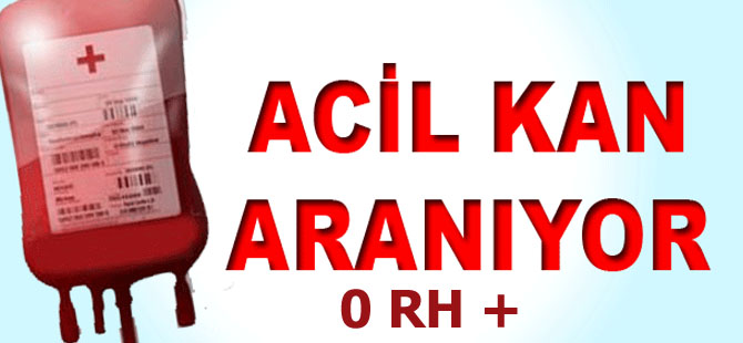 0 Rh + kan aranıyor!