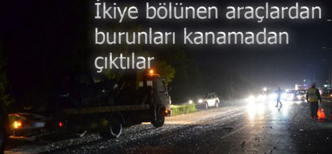 Bu otomobillerden burunları kanamadan çıktılar